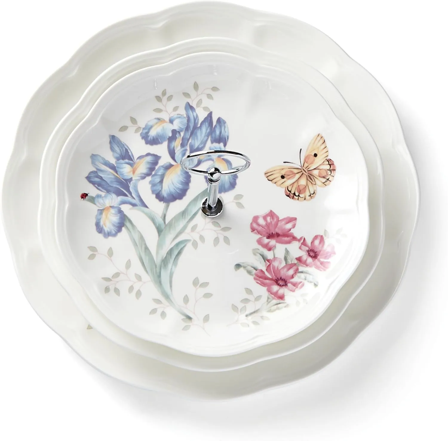 Lenox Butterfly Meadow 3-Tiered Server, 4.10 LB, Multi