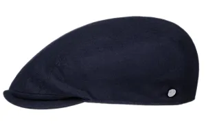 Lierys Virgin Wool traditional flat cap in Navy