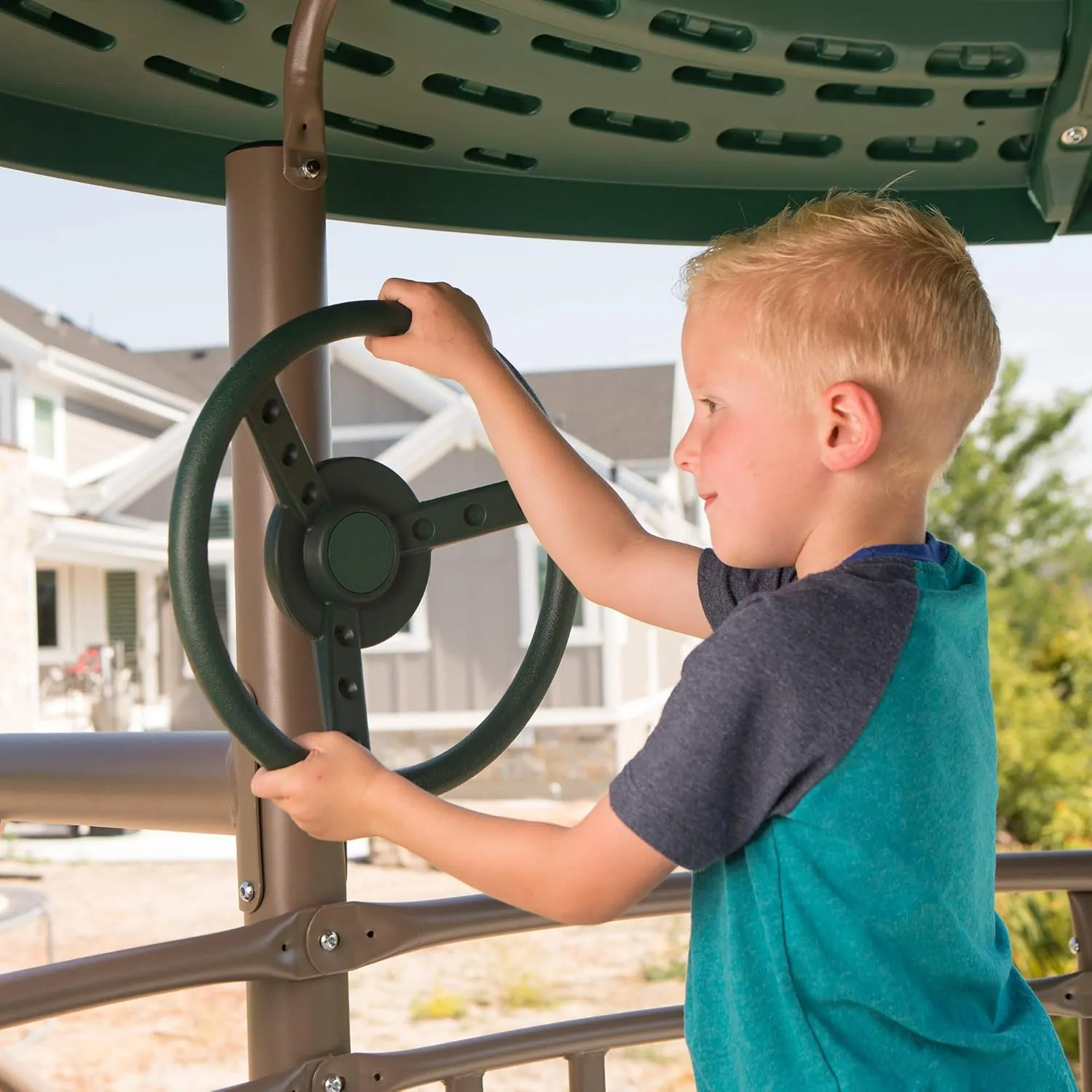 Lifetime 90804 Adventure Tower Swing Set with Spider Swing, Earthtone