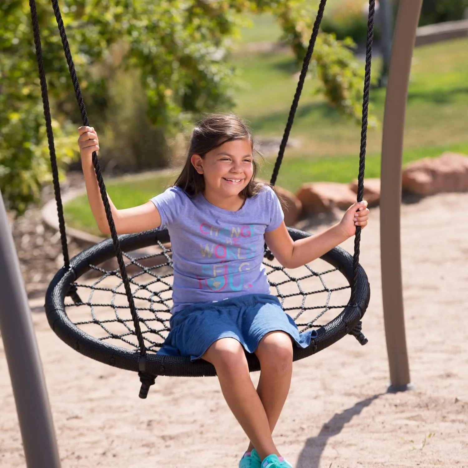 Lifetime 90804 Adventure Tower Swing Set with Spider Swing, Earthtone