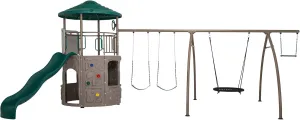 Lifetime 90804 Adventure Tower Swing Set with Spider Swing, Earthtone