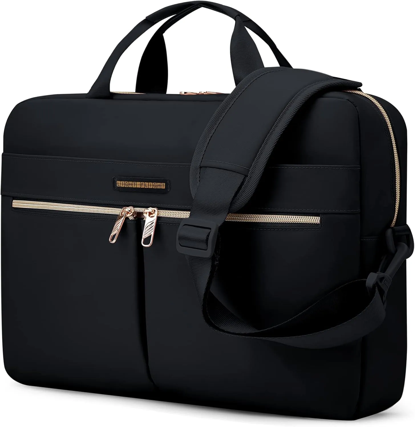 LIGHT FLIGHT 15.6/17.3 Inch Laptop Bag, Briefcase for Women, Large Laptop Case Computer Bag Office Travel Business, Nylon