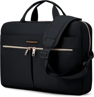 LIGHT FLIGHT 15.6/17.3 Inch Laptop Bag, Briefcase for Women, Large Laptop Case Computer Bag Office Travel Business, Nylon