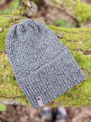 Lightweight Hat, Folded Double Brim Wool Free, Charcoal Gray