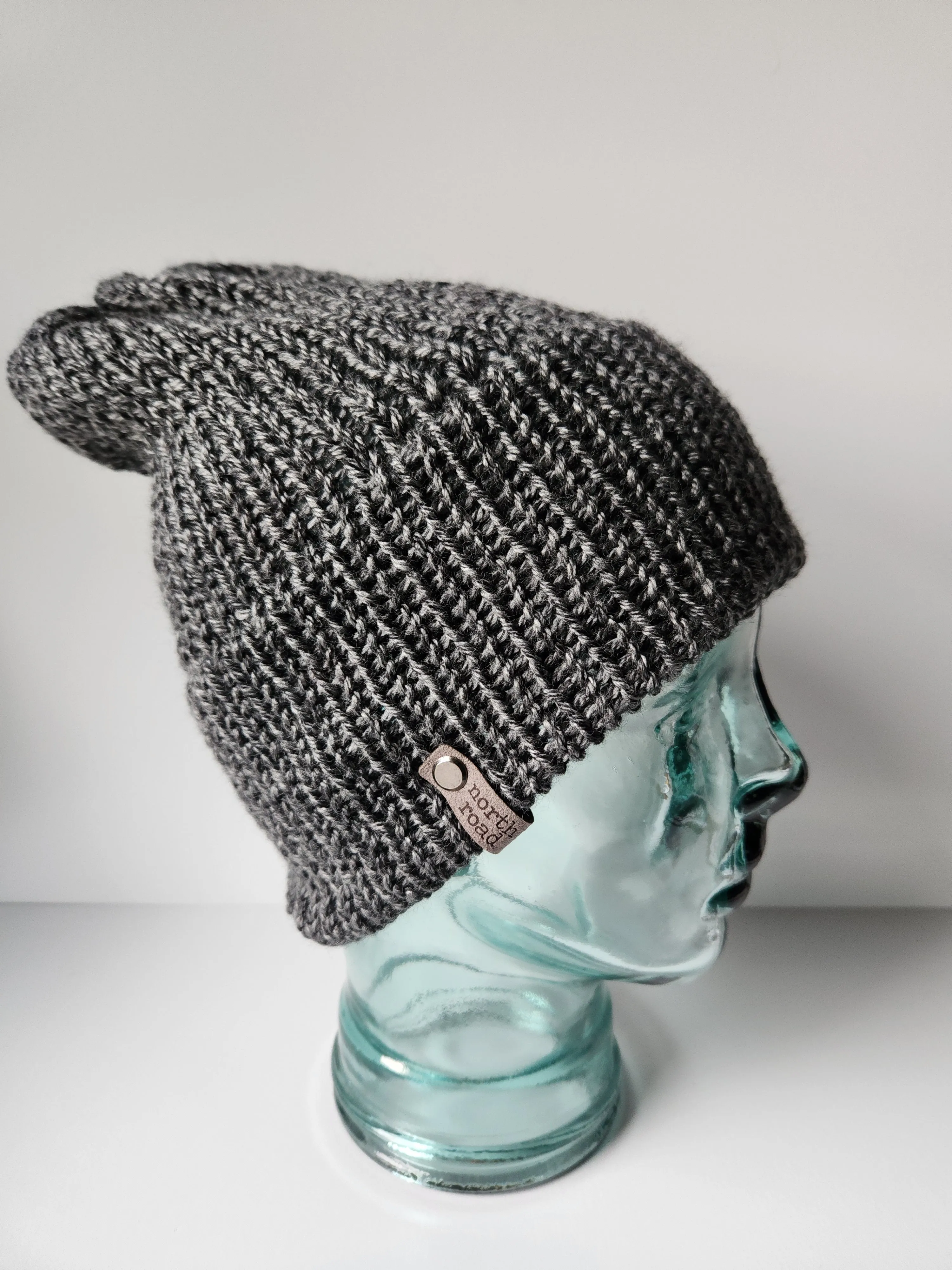 Lightweight Hat, Folded Double Brim Wool Free, Charcoal Gray