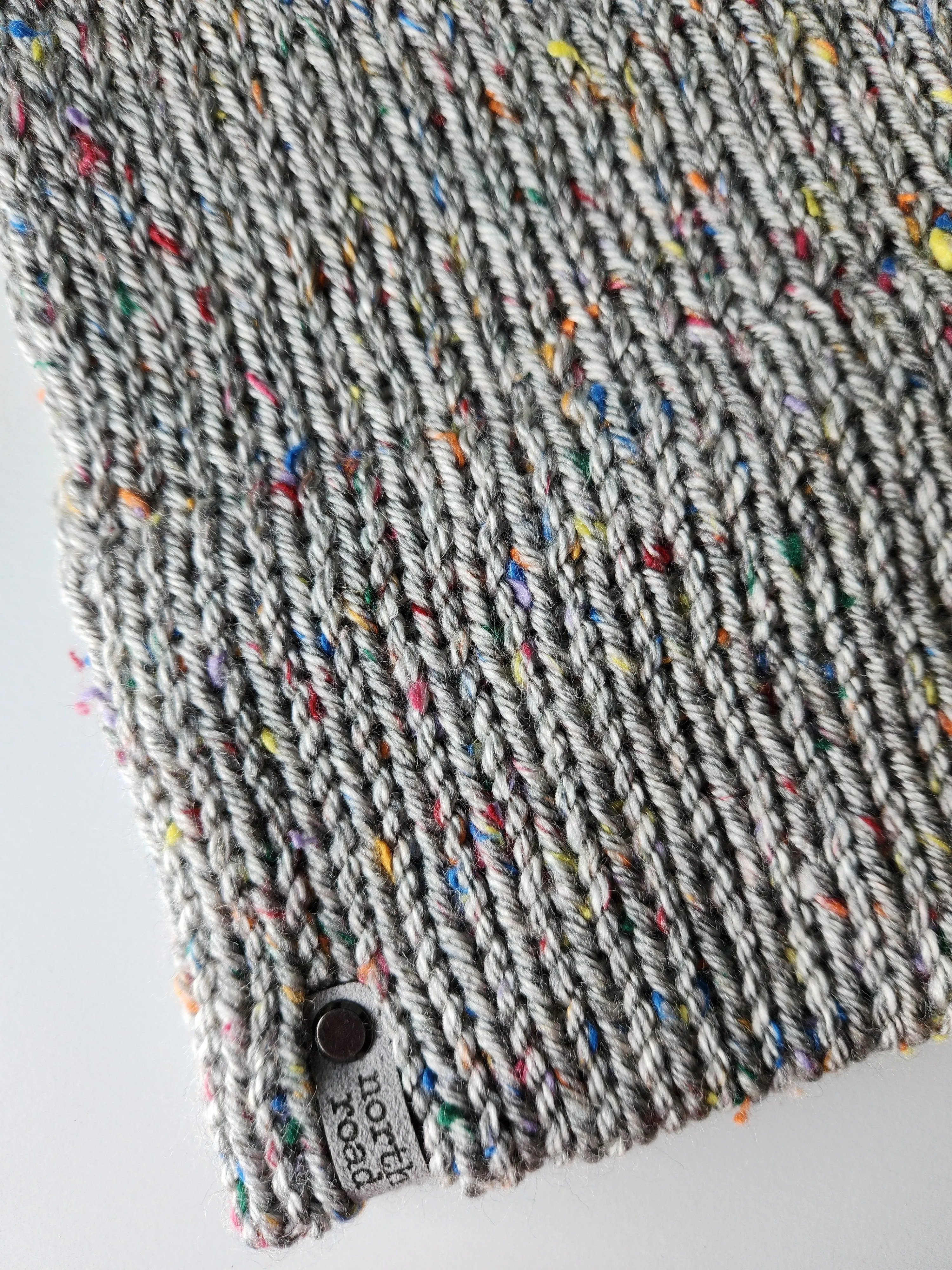 Lightweight Hat, Folded Double Brim Wool Free, Light Gray Speckle