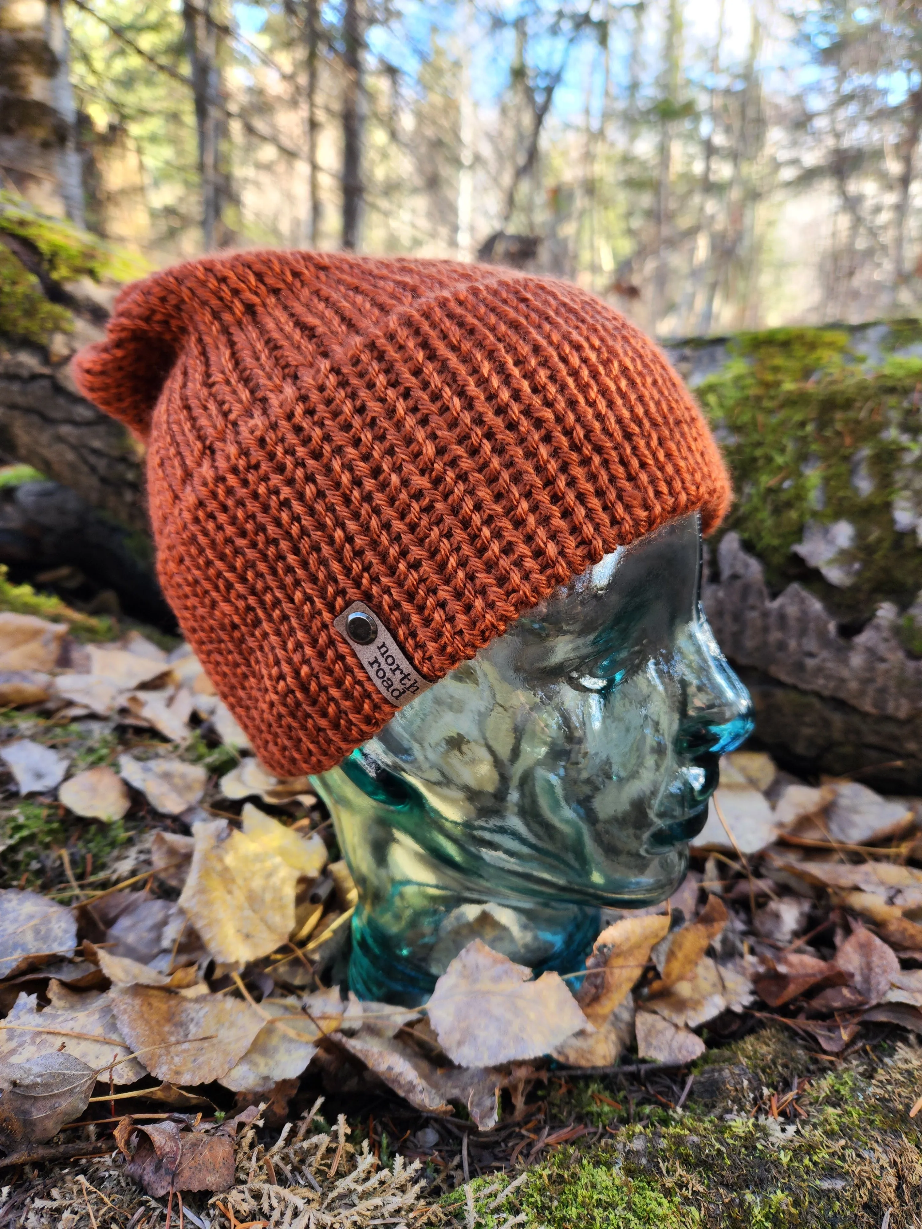 Lightweight Hat, Folded Double Brim Wool Free, Orange Spice