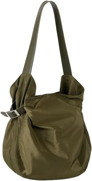 Lightweight Nylon Tote Bag for Women 2025 Slouchy Pleated Hobo Shoulder Bag Purses and Handbags for Travel Gym