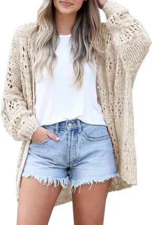 Lightweight Summer Cardigan for Women Spring Netted Crochet Cardigans Sweaters