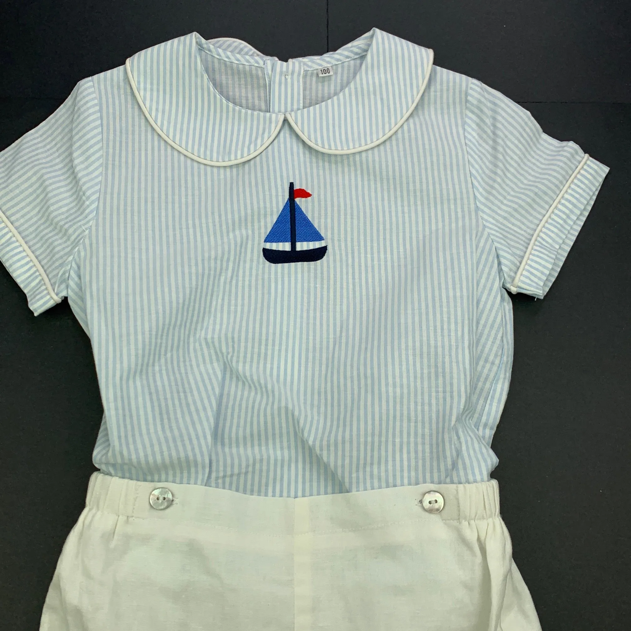 lightweight top & shorts, elasticated, size 3, Pre-loved