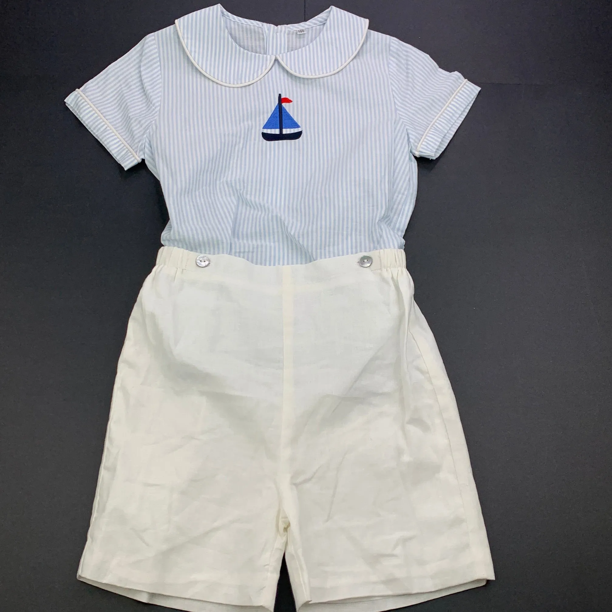 lightweight top & shorts, elasticated, size 3, Pre-loved