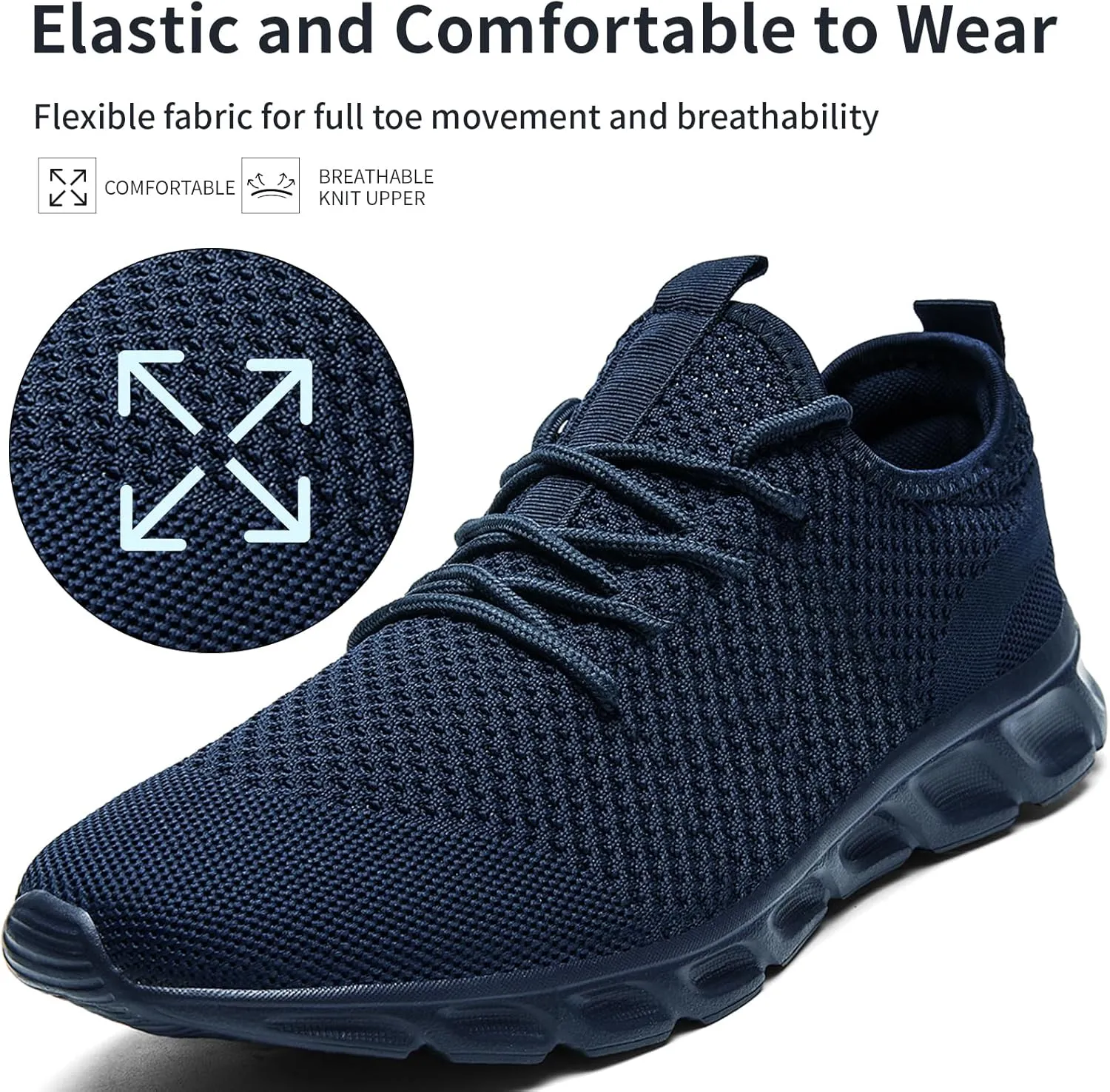 Linenghs Mens Running Shoes Tennis Gym Sneakers Casual Slip On Walking Lightweight Athletic Workout Breathable Fashion Sports Shoes