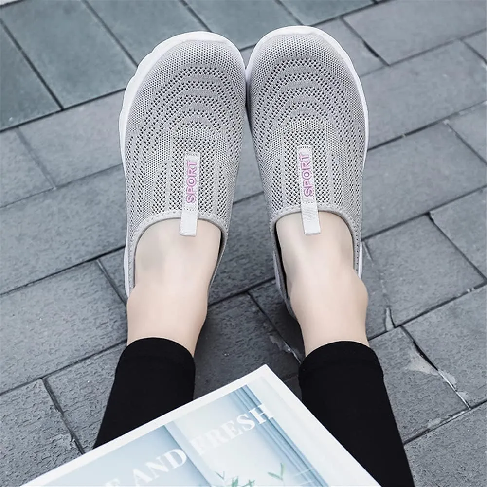 LLTMALL Women's Lightweight Closed Toe Slippers Slip-on Backless Sneakers Mesh Mule Shoes