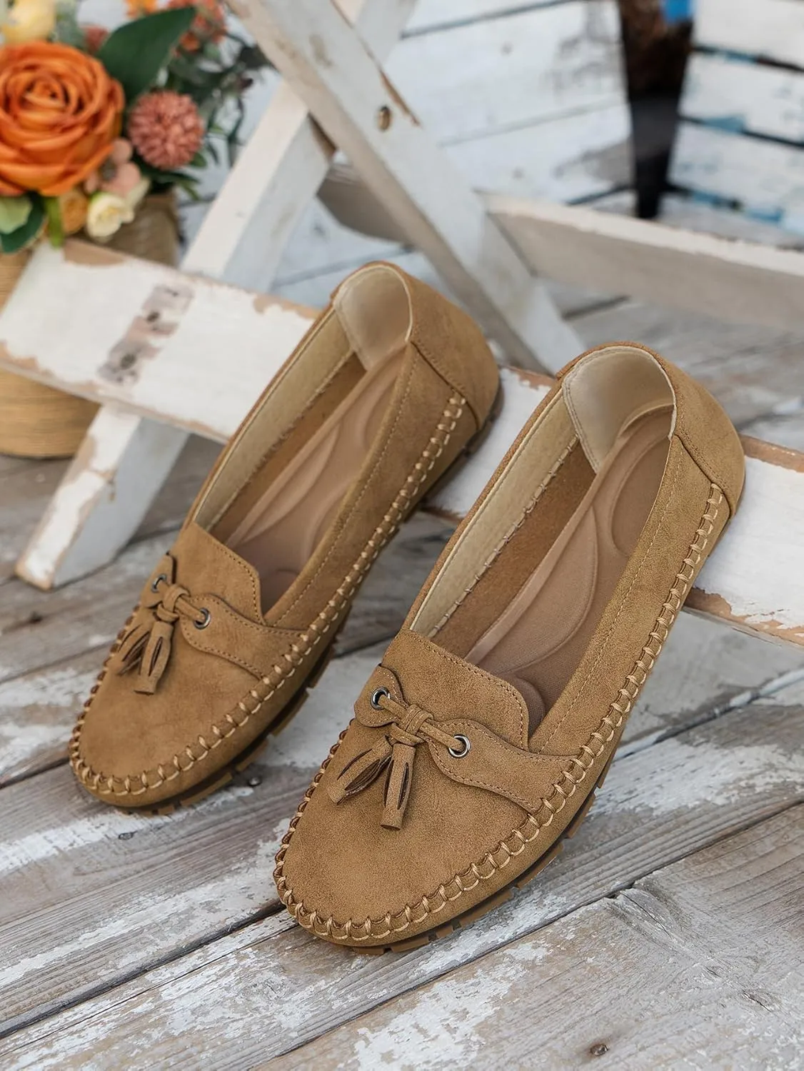 Loafers for Women Business Casual Flats Shoes Comfortable Lightweight Penny Loafers Slip On Work Flats Dress Shoes