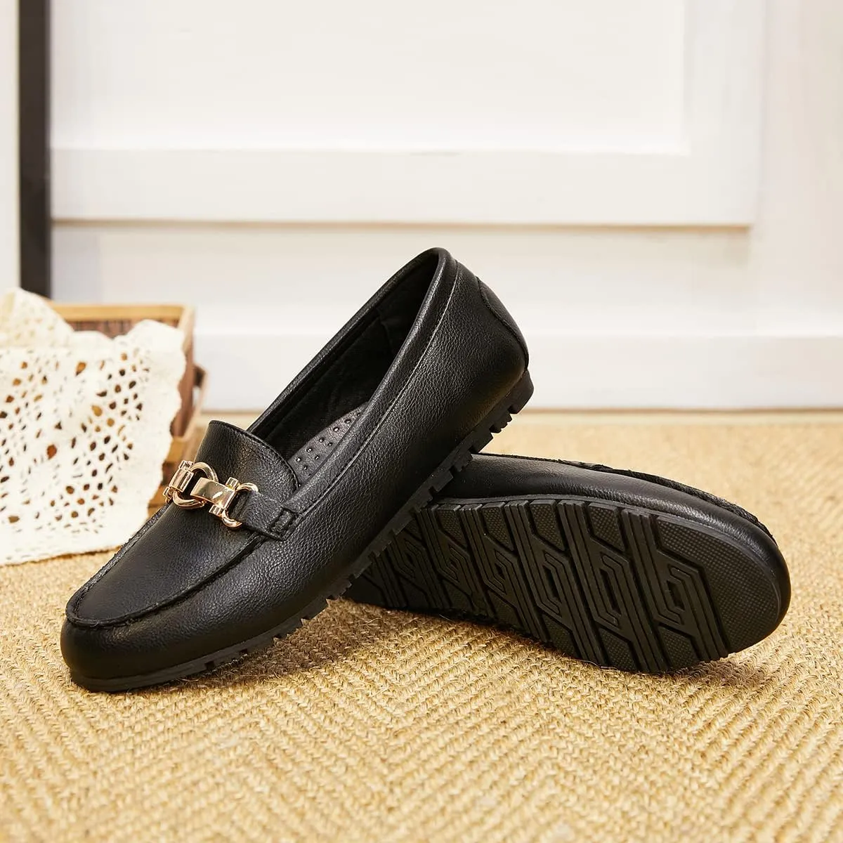 Loafers for Women Business Casual Shoes Comfortable & Lightweight Penny Loafers Slip On Work Flats