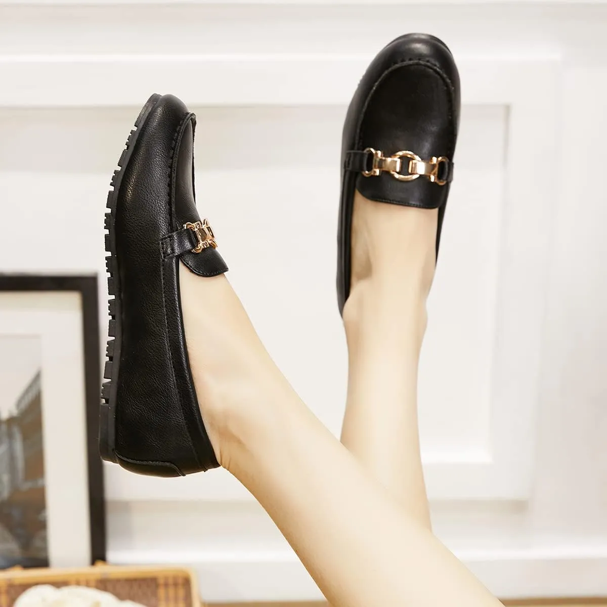 Loafers for Women Business Casual Shoes Comfortable & Lightweight Penny Loafers Slip On Work Flats