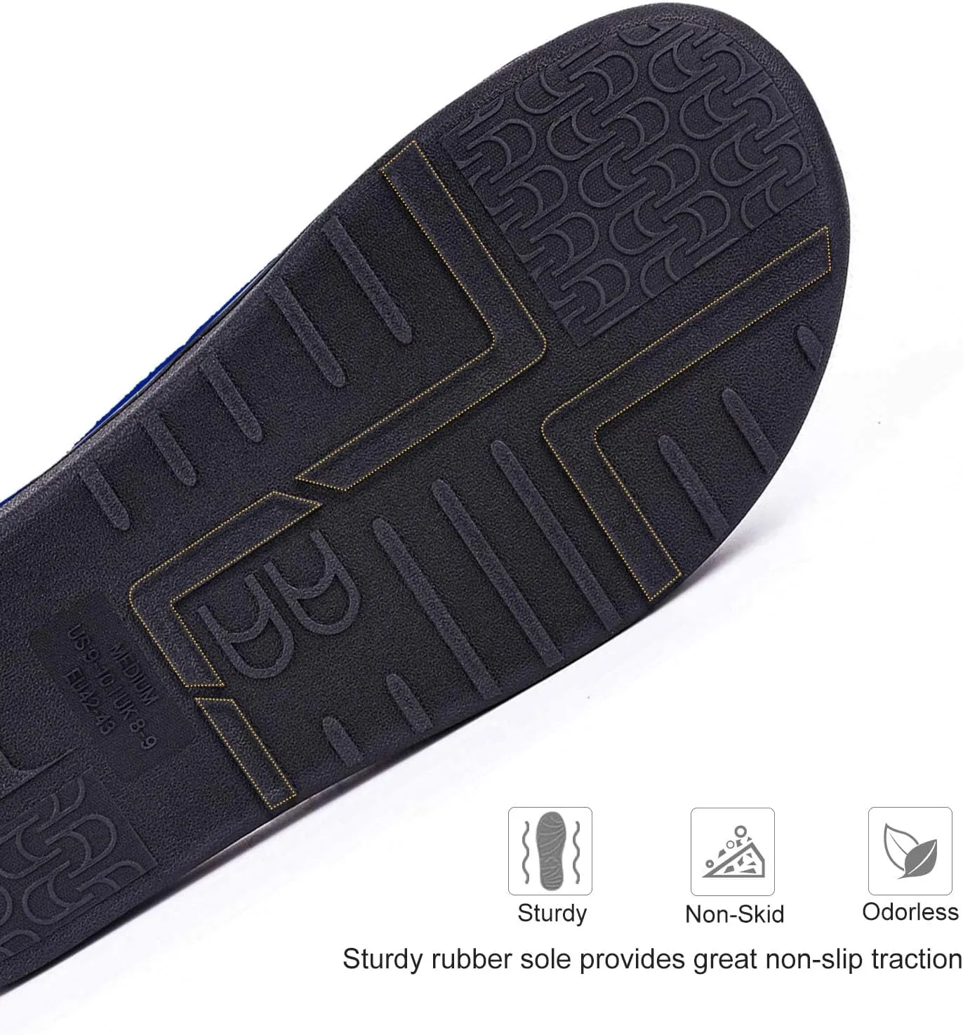 LongBay Men's Comfy Memory Foam Slide Slippers Breathable Micro Suede House Shoes