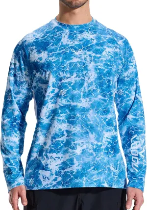 LOOGU Men's Camo Shirt Lightweight Turkey Hunting Shirt Camouflage Shirts for Men Long Sleeve Shirt