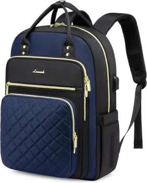LOVEVOOK Laptop Backpack for Women, Fashion Travel Work Commuter Backpack Purse with USB Port, Lightweight Casual Daypacks, Nurse Teacher College Computer Bag, Fit 15.6" Laptop
