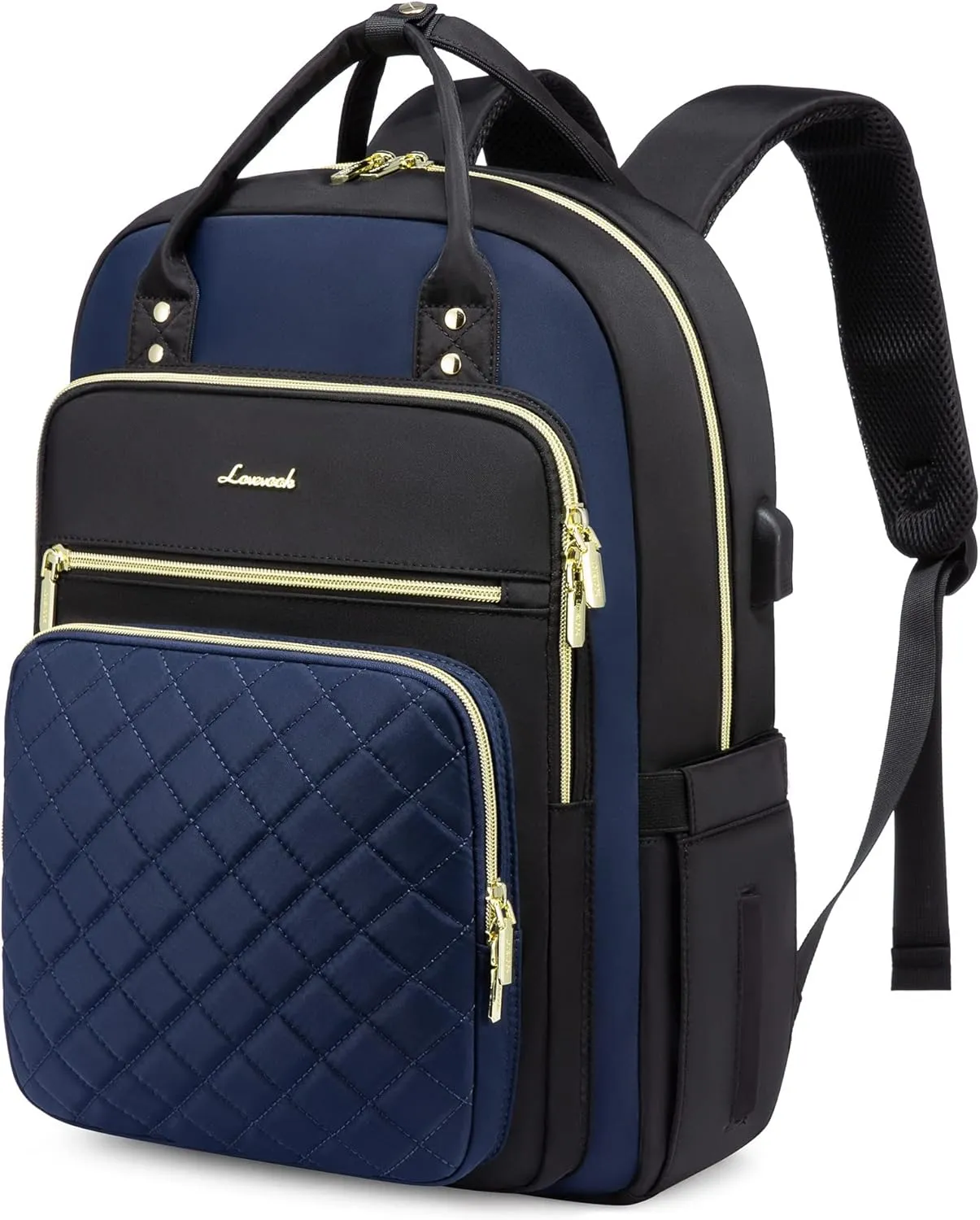 LOVEVOOK Laptop Backpack for Women, Fashion Travel Work Commuter Backpack Purse with USB Port, Lightweight Casual Daypacks, Nurse Teacher College Computer Bag, Fit 15.6" Laptop
