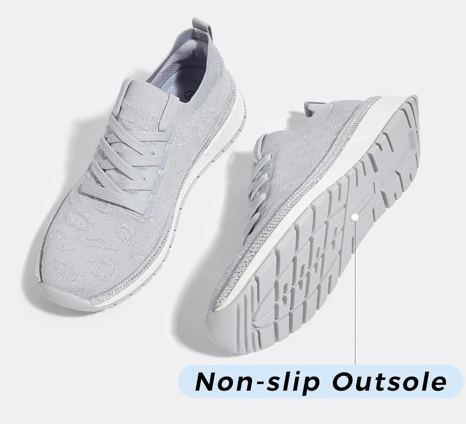 LUCKY STEP Women 's Mesh Slip on Sneaker Elastic Sock Knit Comfortable Breathable Lightweight Fashion Casual Walking Shoes