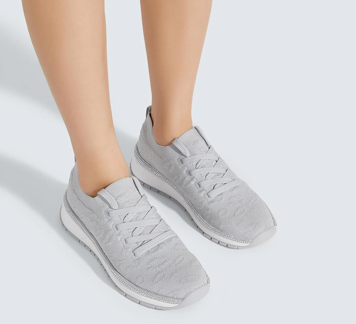 LUCKY STEP Women 's Mesh Slip on Sneaker Elastic Sock Knit Comfortable Breathable Lightweight Fashion Casual Walking Shoes