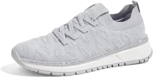 LUCKY STEP Women 's Mesh Slip on Sneaker Elastic Sock Knit Comfortable Breathable Lightweight Fashion Casual Walking Shoes
