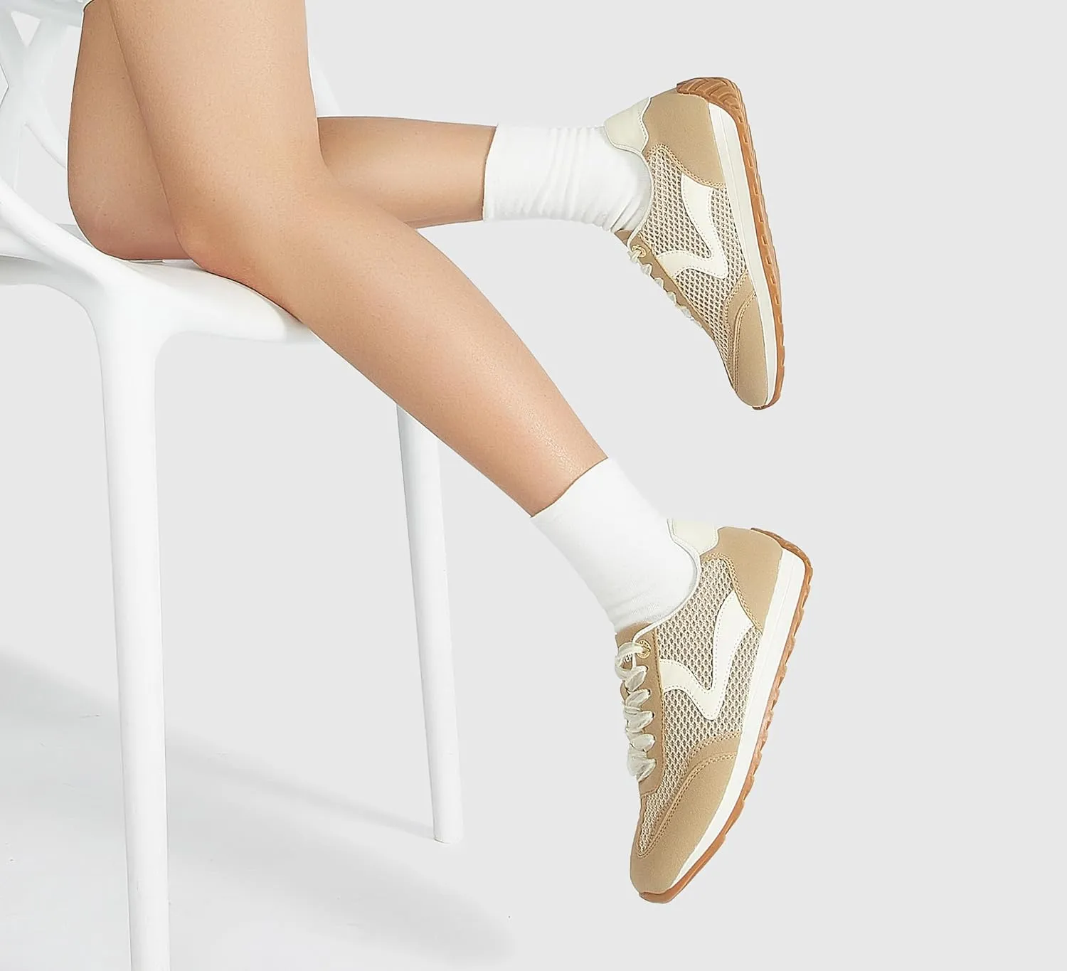 LUCKY STEP Women's Fashion Sneakers Trendy Tennis Shoes Neutral Stylish Retro Trainers Casual Running Walking Shoes