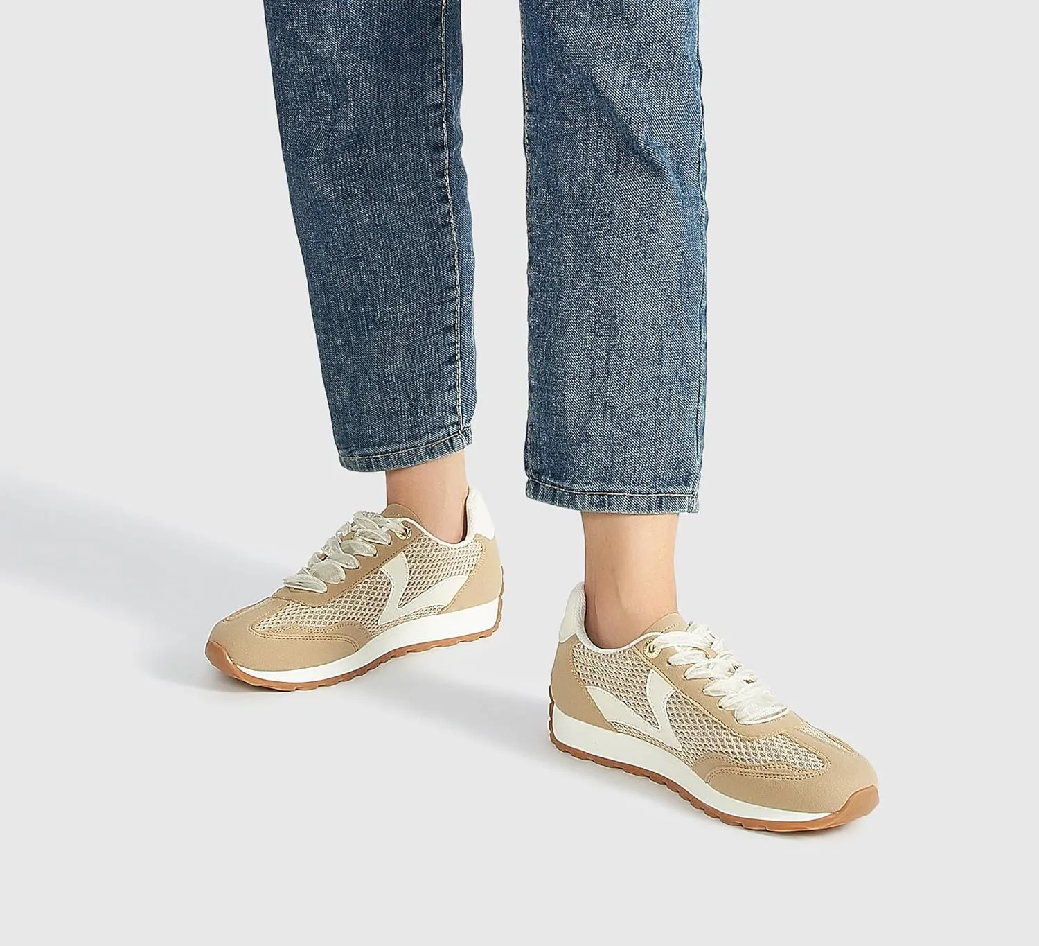 LUCKY STEP Women's Fashion Sneakers Trendy Tennis Shoes Neutral Stylish Retro Trainers Casual Running Walking Shoes
