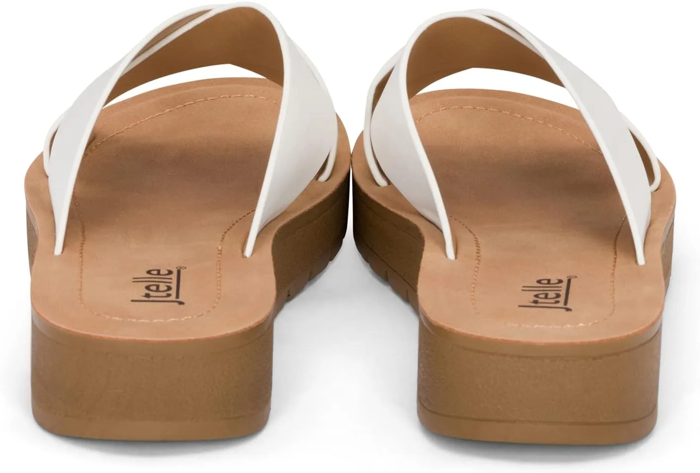 Lucy - Womens Slip On Slide Criss Cross Fashion Platform Open Toe Comfort Sandals