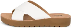 Lucy - Womens Slip On Slide Criss Cross Fashion Platform Open Toe Comfort Sandals