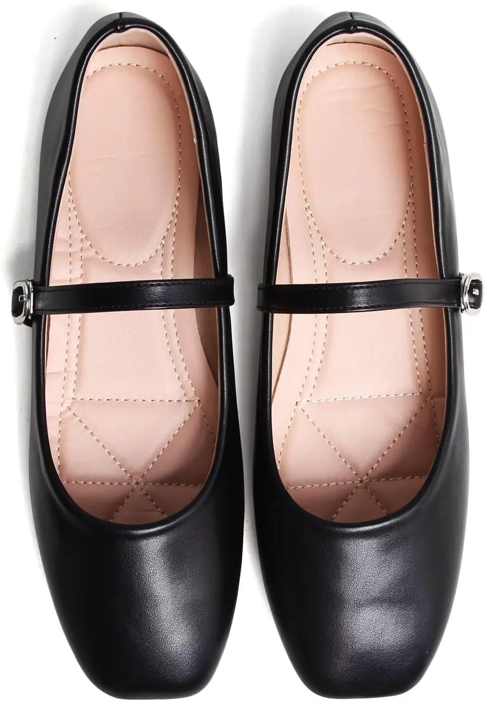 LUXINYU Women's Slip on Flats,Classy Round Toe Solid Classic Mary Jane Ballet Dance Shoes Soft Comfortable PU Flat Shoes