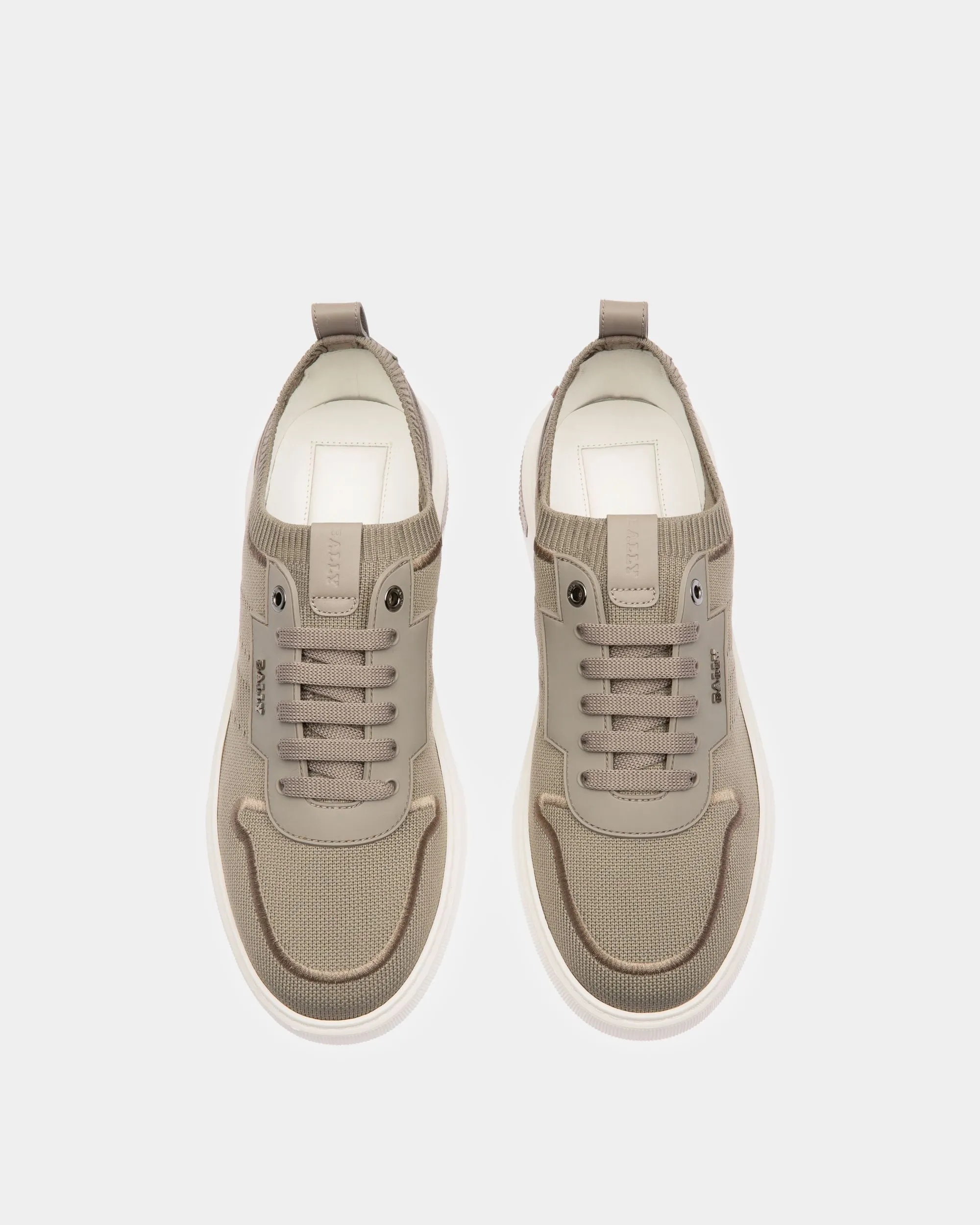 Macky Knit Fabric Sneakers In Grey