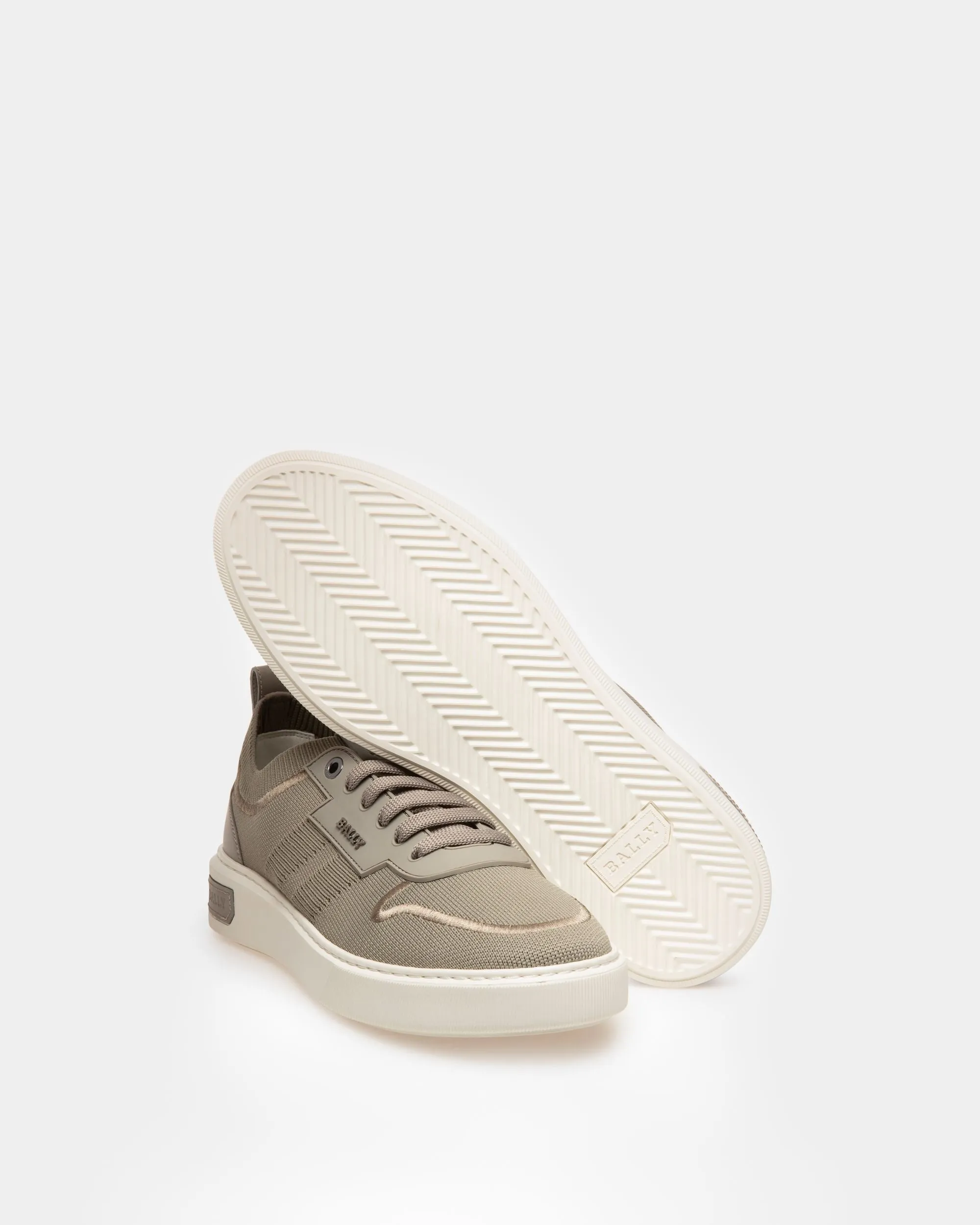 Macky Knit Fabric Sneakers In Grey