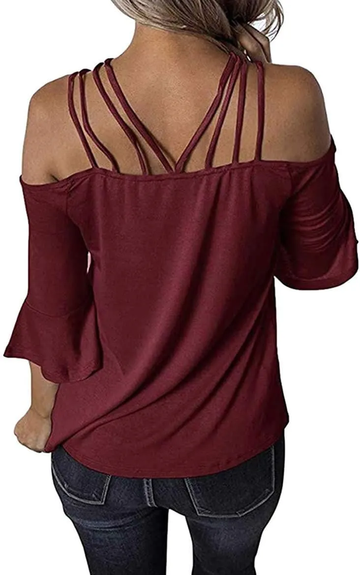 Made in 72 Printed 50th Birthday Women Casual Off The Shoulder Tops Ruffle Sleeve T Shirt