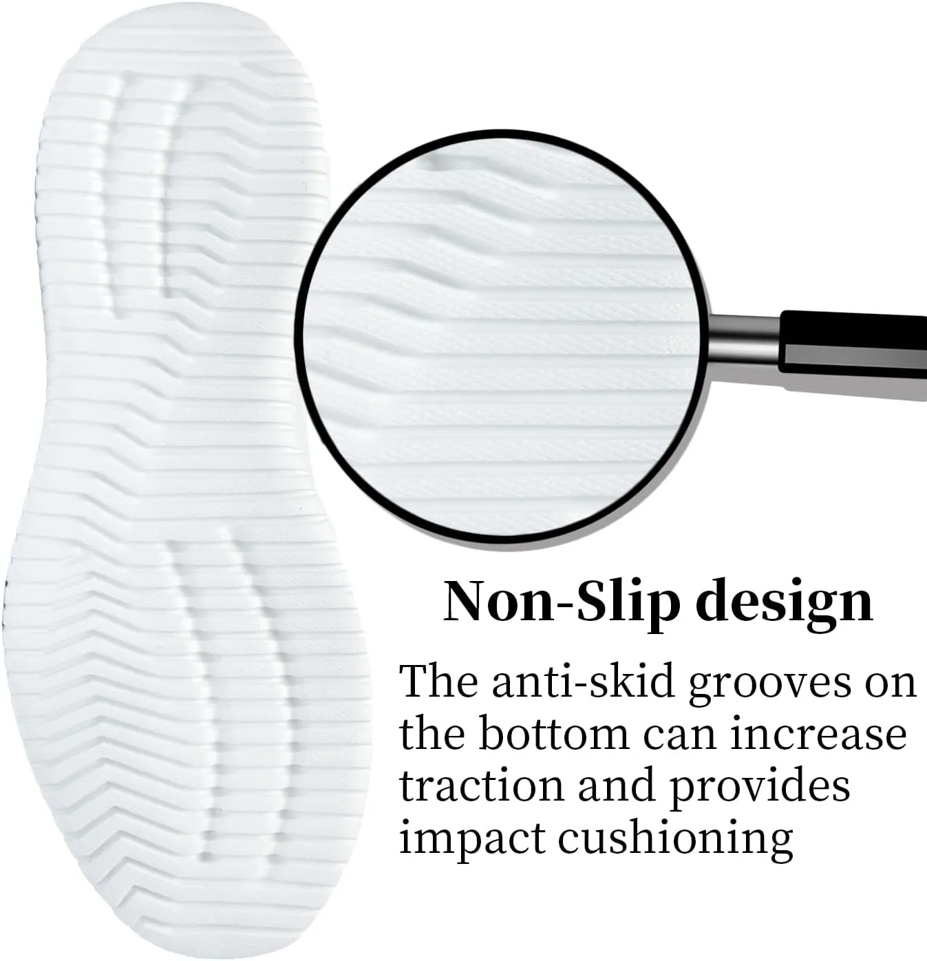 MAIITRIP Womens Comfort Elastic Sock Slip On Walking Lightweight Non-Slip Fall Shoes (Size:5.5-11)