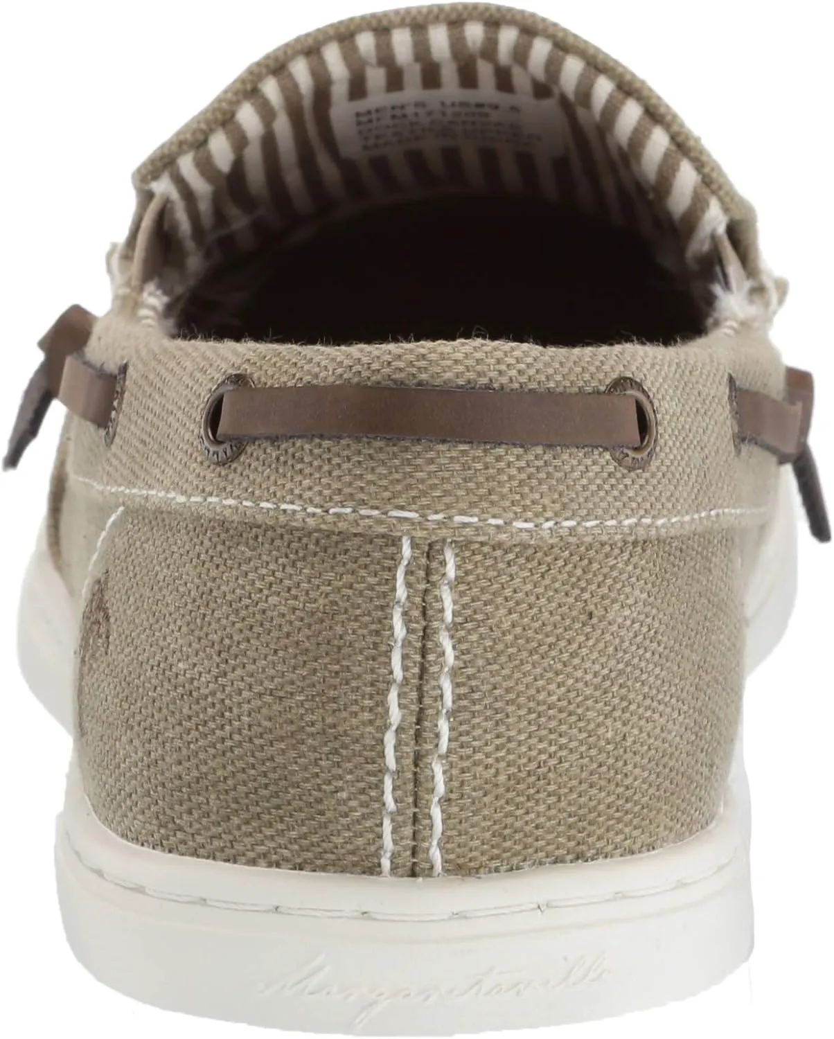 Margaritaville Men's Dock Slip on Boat Shoes - Leather Lace, Lightweight Slip on Shoes