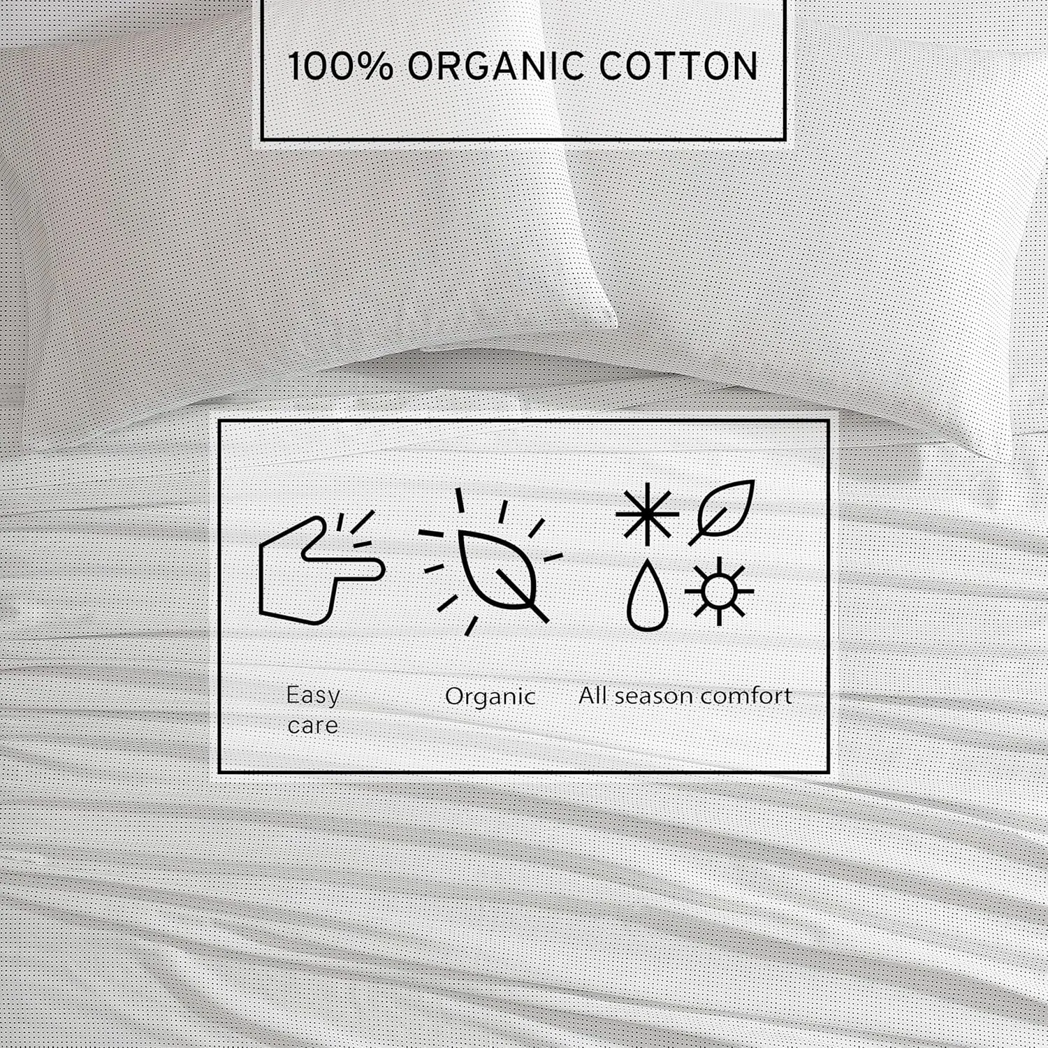Marimekko - King Sheets, Organic Cotton Bedding Set, Luxuriously Soft & Smooth Home Decor, GOTS Certified (Muru Navy, King)