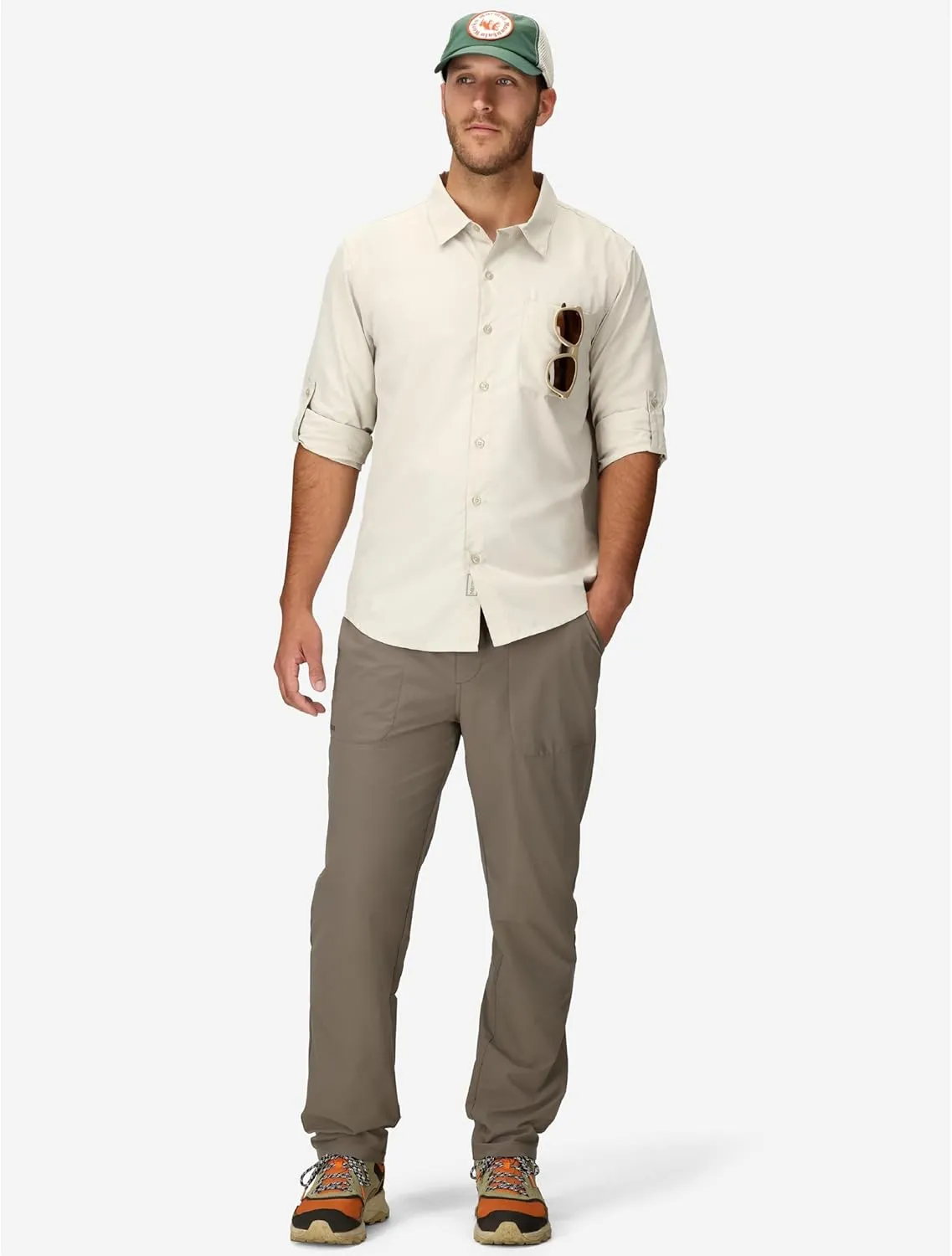 MARMOT Men's Aerobora Long Sleeve Button-Down Shirt - Lightweight, Packable, Quick-Drying UPF Protection