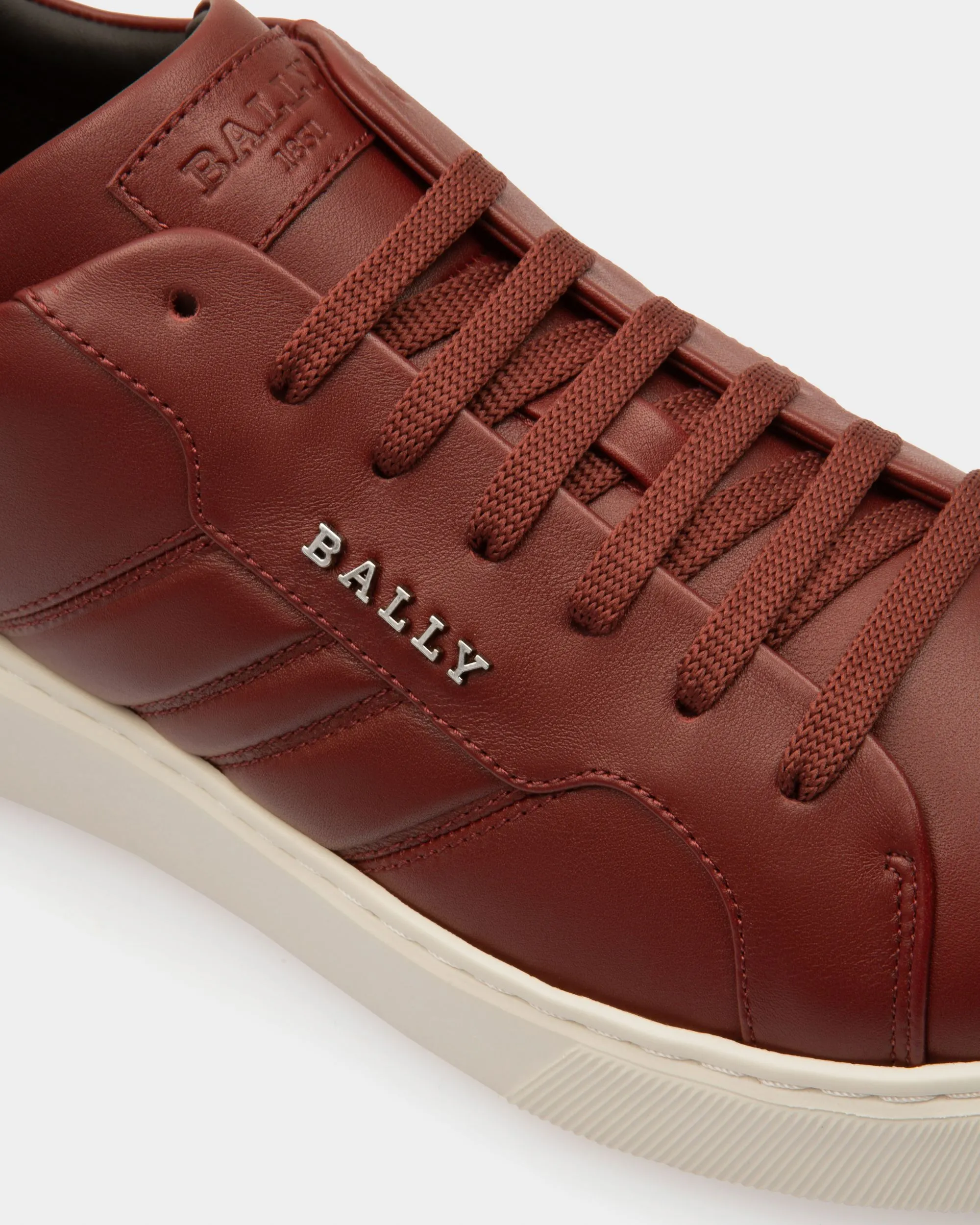 Maxim Leather Sneakers In Heritage Red