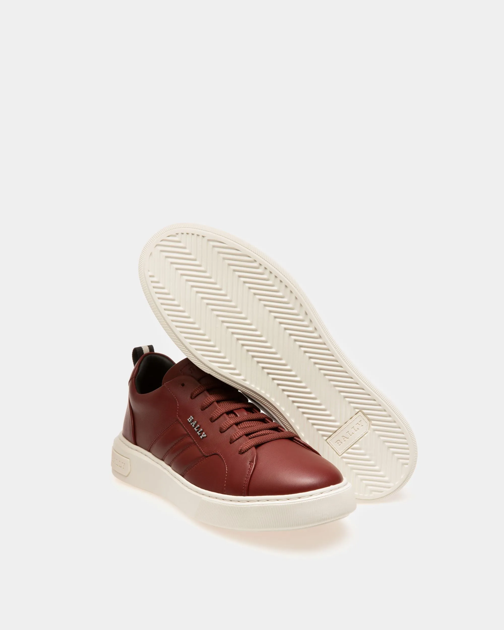 Maxim Leather Sneakers In Heritage Red