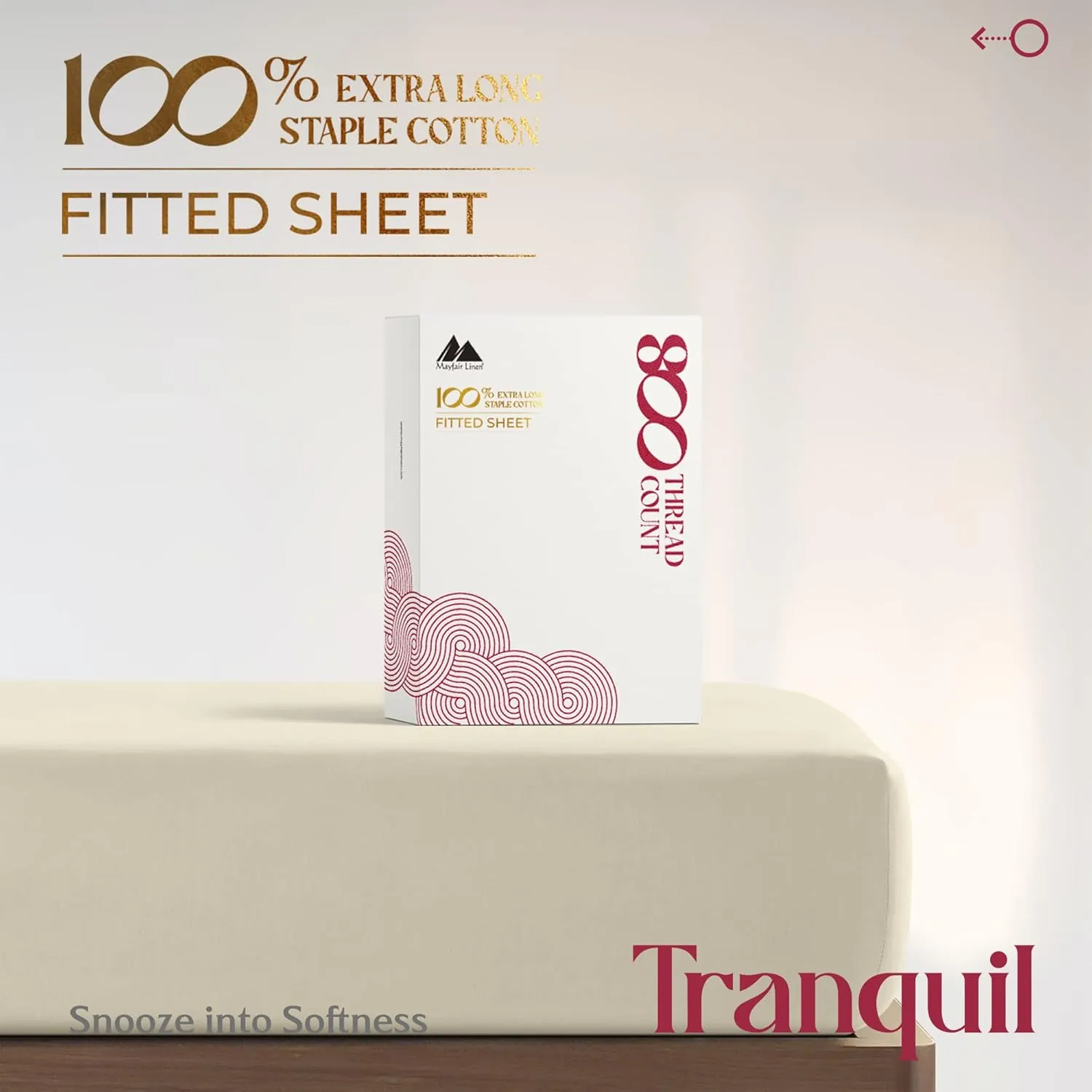 Mayfair Linen Luxury 100% Egyptian Cotton King Fitted Sheet Only - Premium 800 TC Hotel Quality Deep Pocket Cotton Fitted Sheet, Soft, Sateen Weave Bottom Sheet, Fits Mattress up to 18 in - Sand