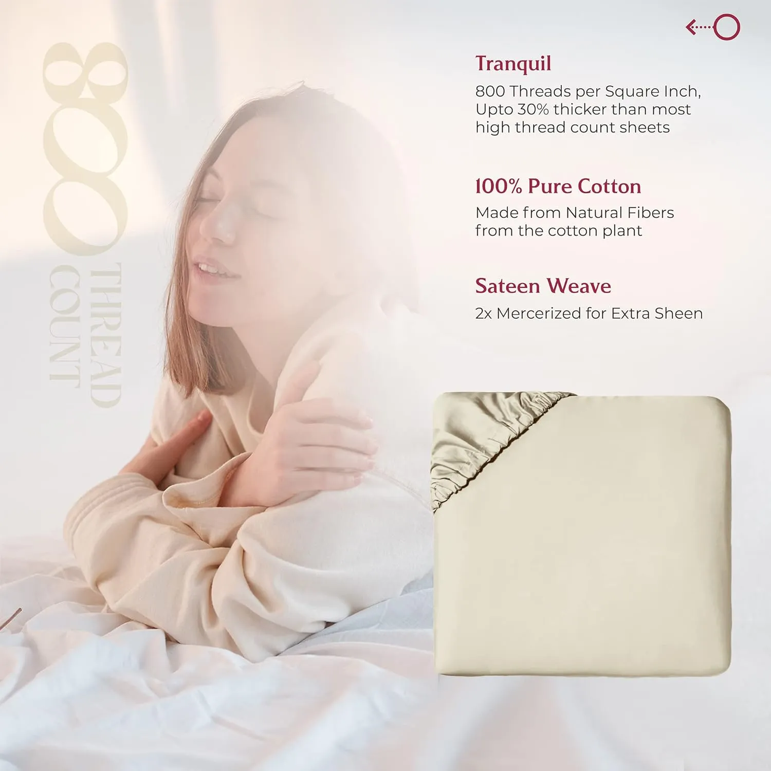 Mayfair Linen Luxury 100% Egyptian Cotton King Fitted Sheet Only - Premium 800 TC Hotel Quality Deep Pocket Cotton Fitted Sheet, Soft, Sateen Weave Bottom Sheet, Fits Mattress up to 18 in - Sand
