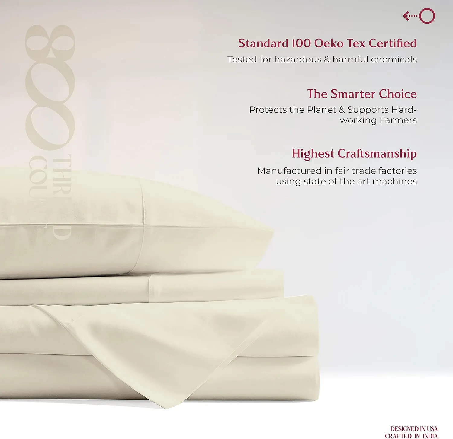 Mayfair Linen Luxury 100% Egyptian Cotton King Fitted Sheet Only - Premium 800 TC Hotel Quality Deep Pocket Cotton Fitted Sheet, Soft, Sateen Weave Bottom Sheet, Fits Mattress up to 18 in - Sand