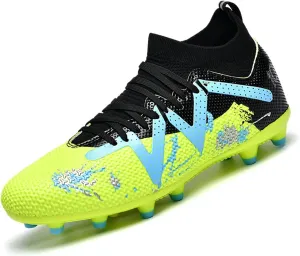 MEBAMY Kids Soccer Cleats Spikes Indoor: Comfortable High Ankle AG Youth Football Cleats Training Sneaker