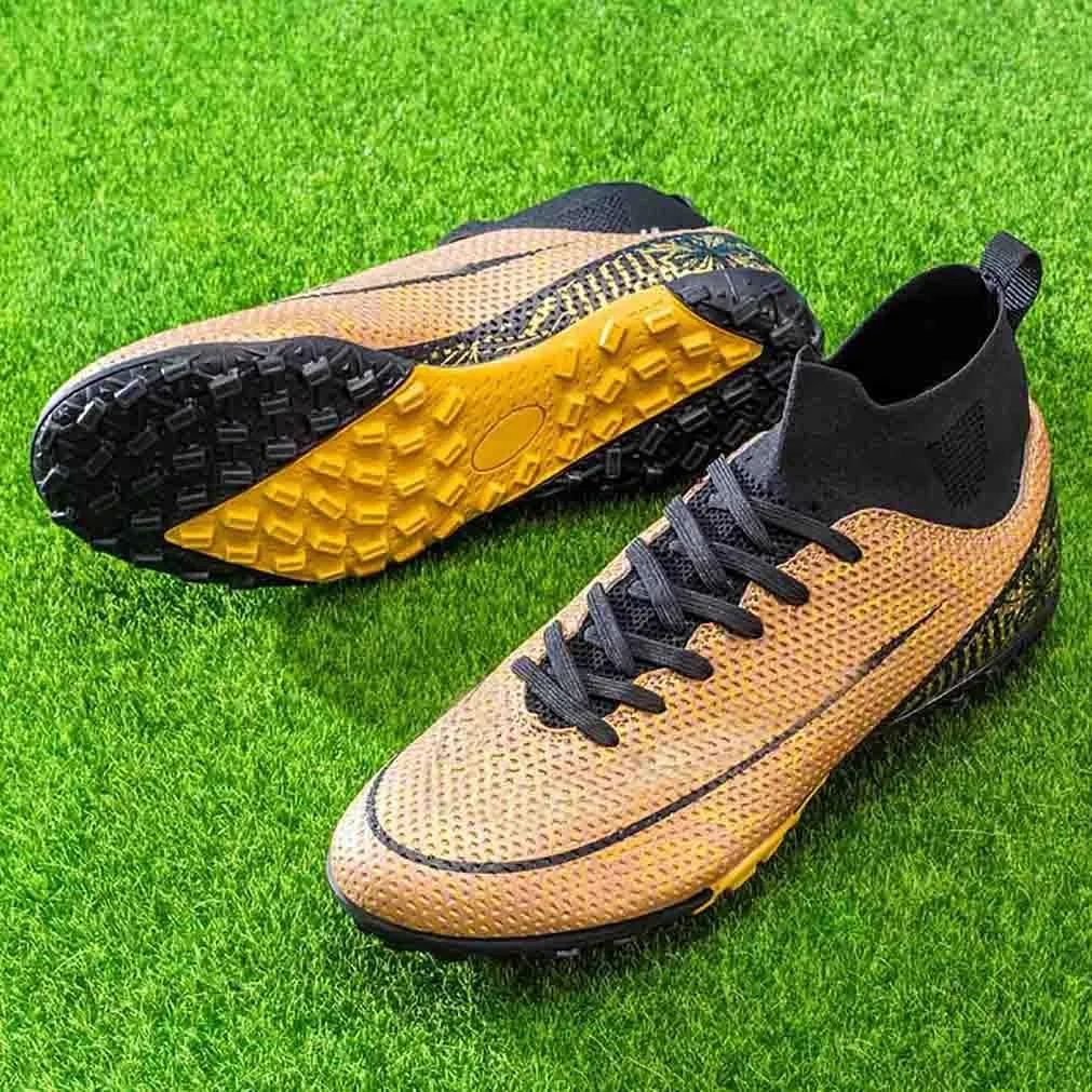 MEBAMY Unisex High top Soccer Boots Cleats Outdoor Athletic Sneaker Turf Football Shoes Spikes Indoor Youth AG Soccer Shoes