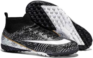 MEBAMY Unisex High top Soccer Boots Cleats Outdoor Athletic Sneaker Turf Football Shoes Spikes Indoor Youth AG Soccer Shoes