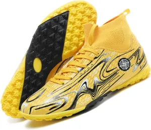 MEBAMY Unisex High top Soccer Boots Cleats Outdoor Athletic Sneaker Turf Football Shoes Spikes Indoor Youth AG Soccer Shoes