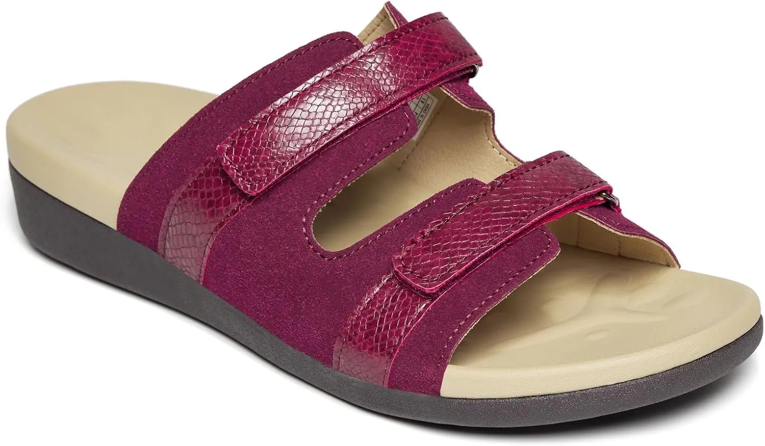 MEGNYA Women Comfortable Walking Sandals with Arch Support, Plantar Fasciitis Slides for Flat Feet Relieve, Orthopedic Sandals with Adjustable Straps