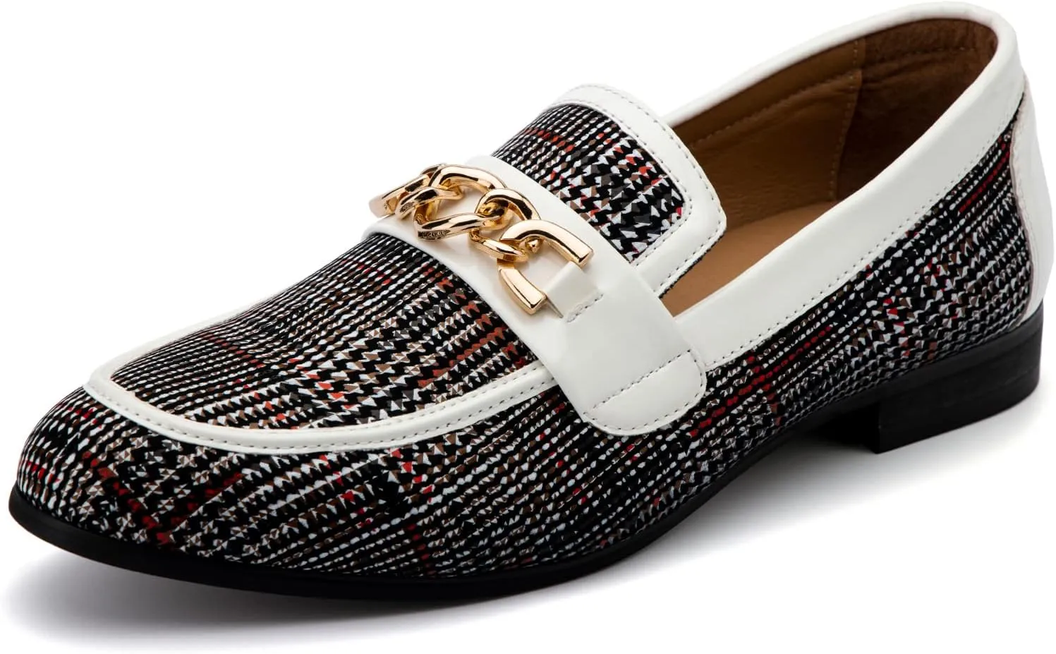 Meijiana Men Faux Leather Noble Loafer Shoes Slip-on Loafer Smoking Slipper Tassel Loafer